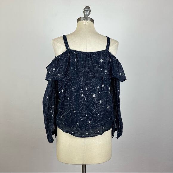 Anthropologie Floreat Starlit Cold Shoulder Blouse - Picture 6 of 8